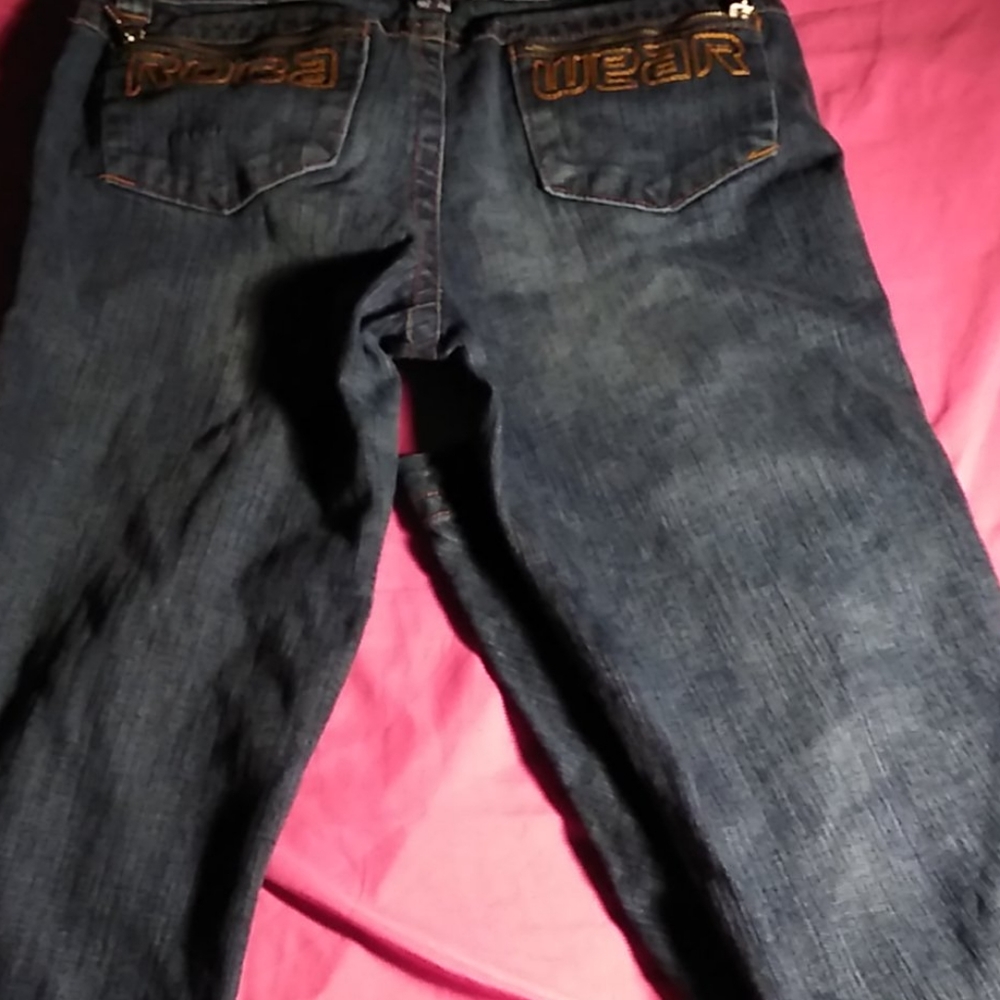 Denim blue jeans